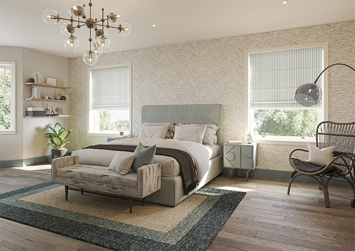 Lace Stripes, Sage - Motorised Roman Blind - Image 6